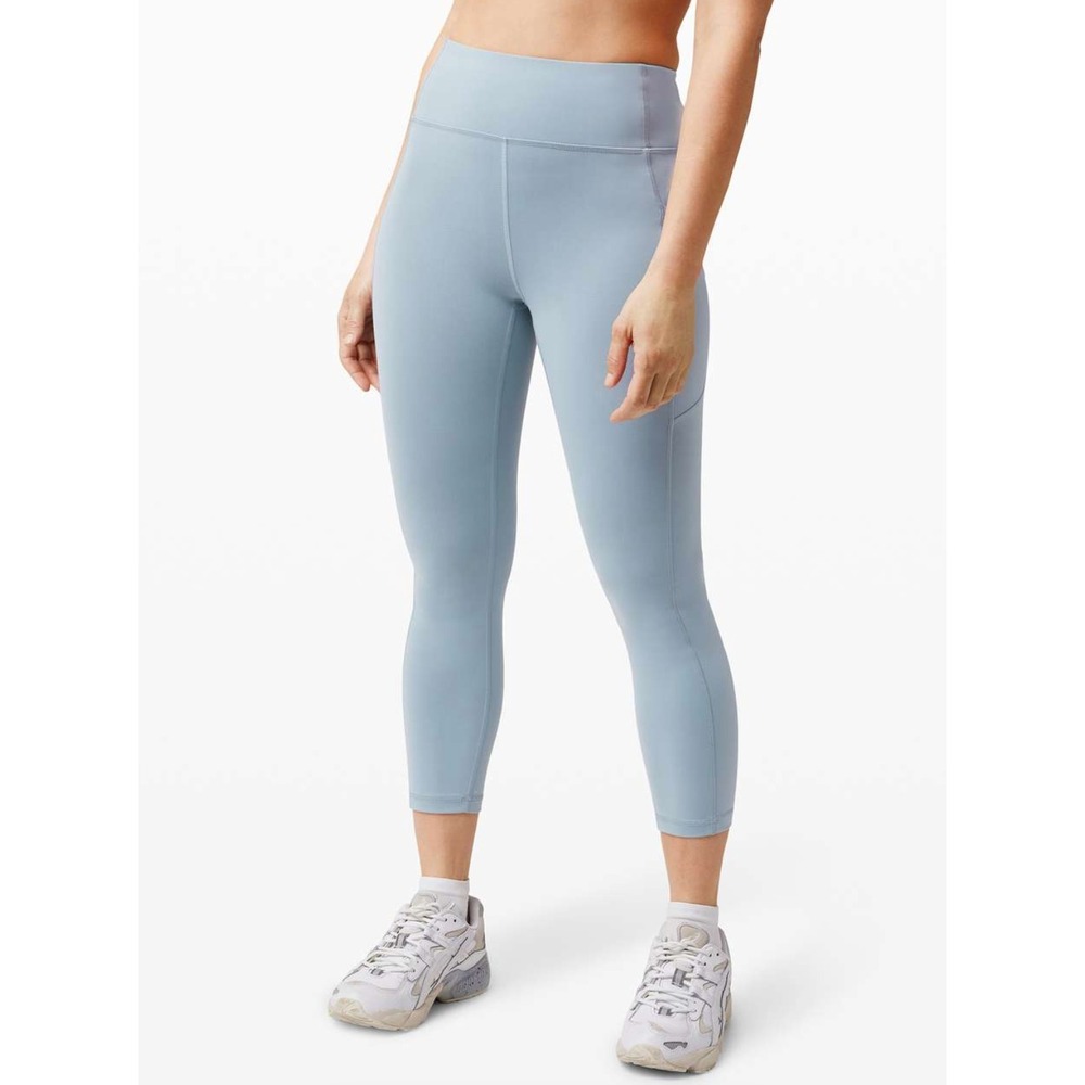 Lululemon Invigorate High-Rise Crop 23 Chambray Everlux Training Leggings Size 8